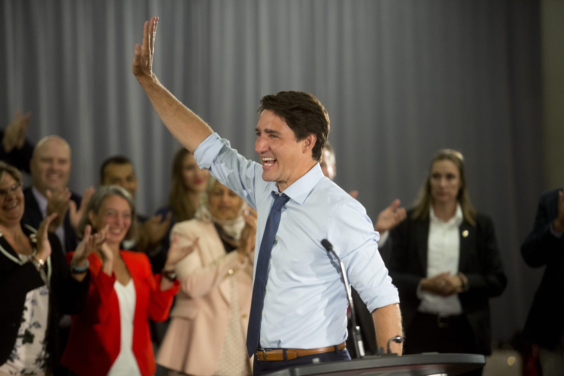 Conservative party leader Andrew Scheer holds a press conference to speak to reporters about the government's applying pressure on former career diplomats David Mulroney and Guy Saint-Jacques about clearing comments about Canada's China policy and non-essential travel on July 30, 2019.