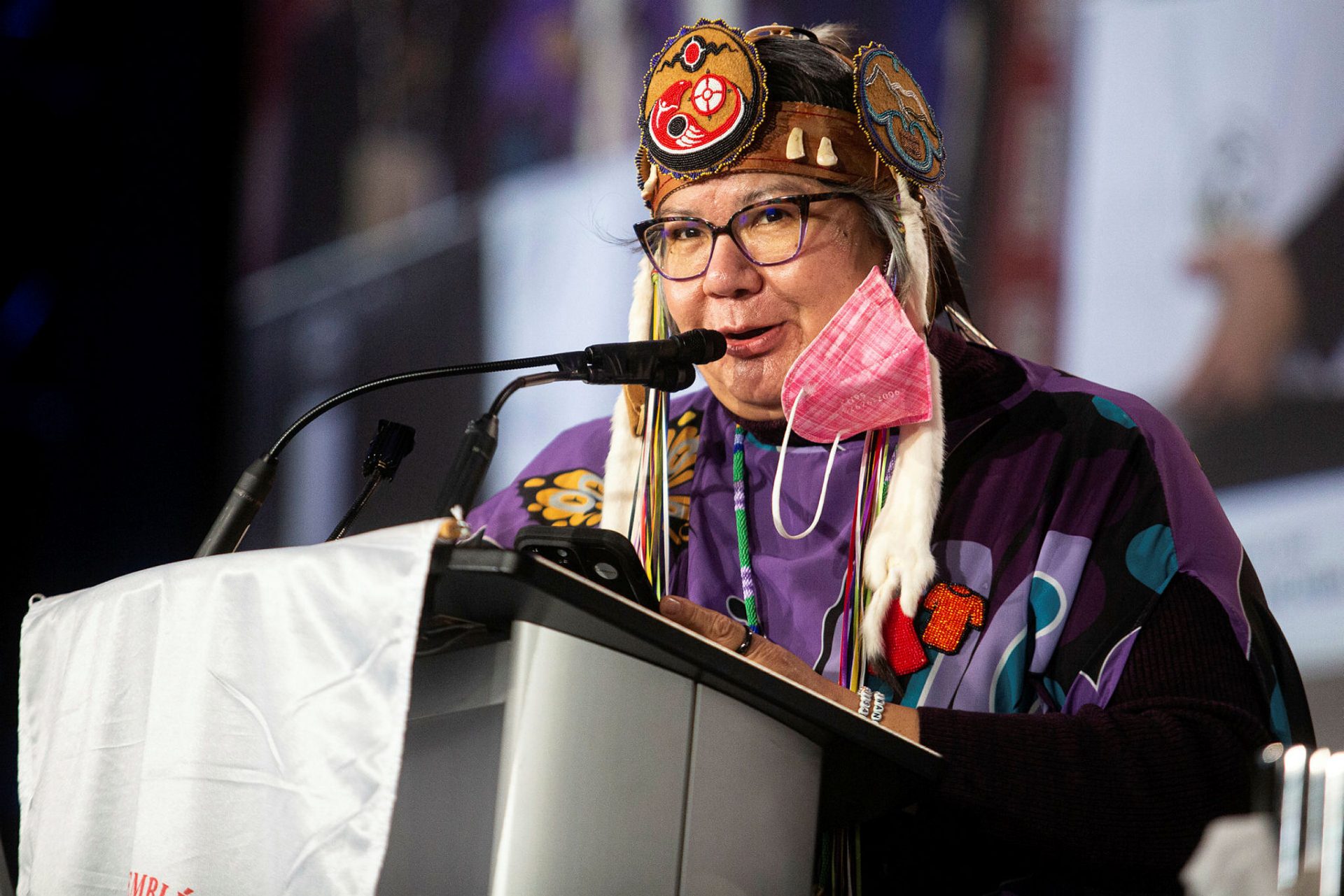 Assembly of First Nations National Chief RoseAnne Archibald speaks at the special chiefs assembly in Ottawa on Dec. 8, 2022.
Andrew Meade