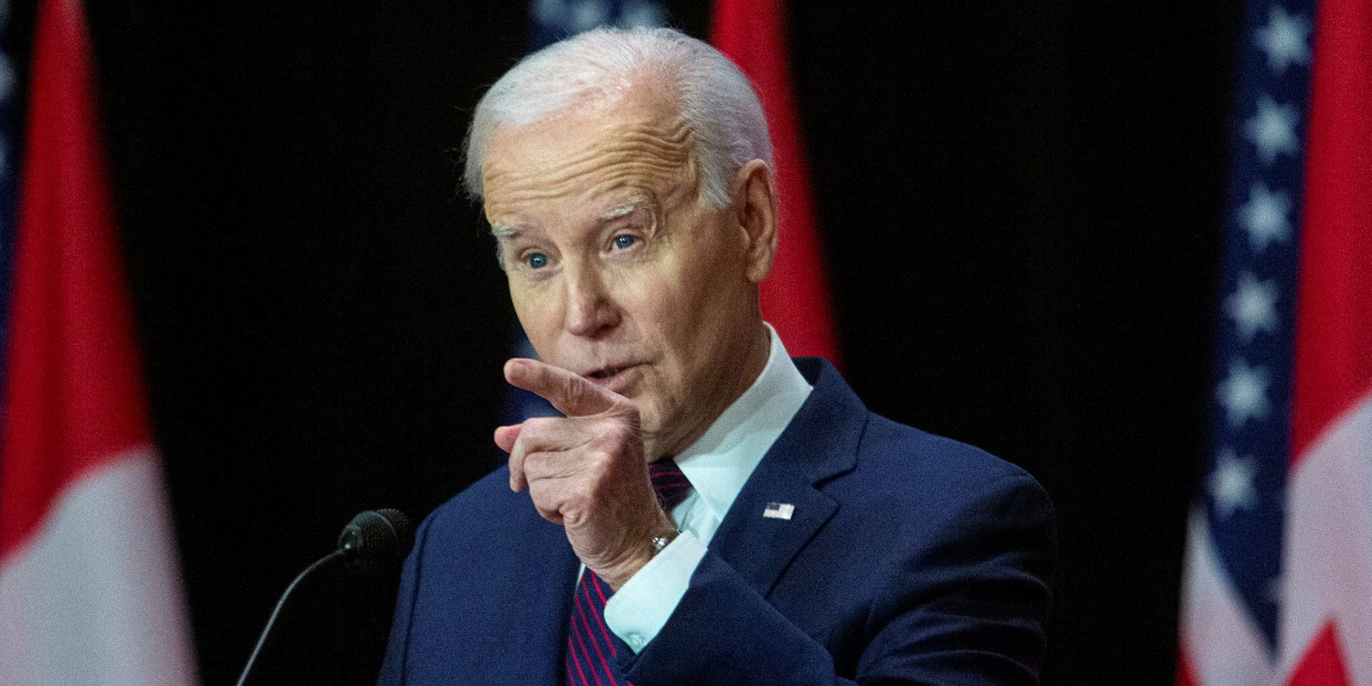 President Joe Biden speaks during a joint press conference with Prime Minister Justin Trudeau in Ottawa on March 24, 2023. Andrew Meade