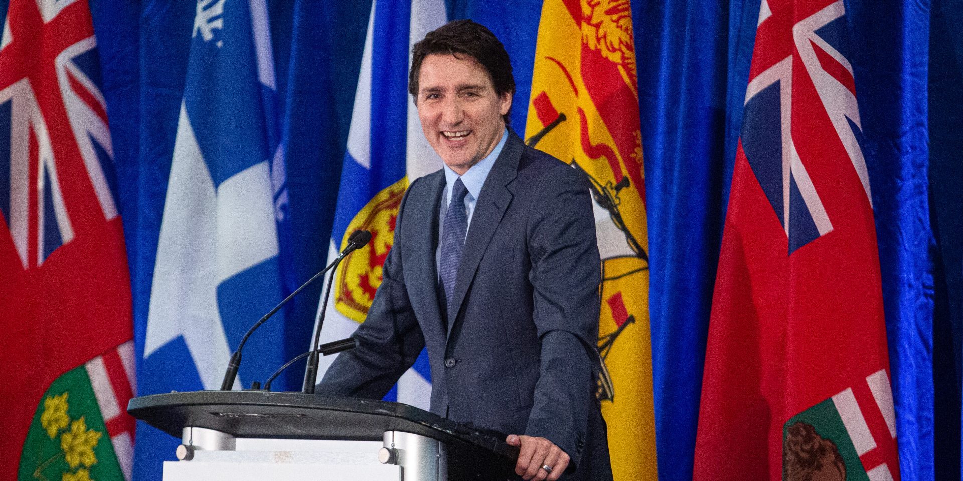 Prime Minister Justin Trudeau delivers an address to the Canadian Federation of Agriculture annual general meeting in Ottawa on March 6, 2023. The Hill Times photograph by Andrew Meade