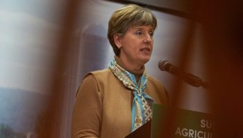 Minister of Agriculture and Agri-food Marie-Claude Bibeau, holds a press conference in Ottawa on  Dec. 12, 2022, to announce the launch of consultations for development of a sustainable agriculture strategy. The Hill Times photograph by Andrew Meade