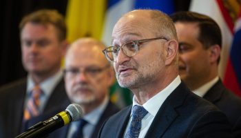 David Lametti, Minister of Justice and Attorney General of Canada, and Marco Mendicino, Minister of Public Safety, hold a press conference at the Chateau Laurier on  March 10, 2023, after  the meeting of Federal-Provincial-Territorial  Ministers on Bail. The Hill Times photograph by Andrew Meade